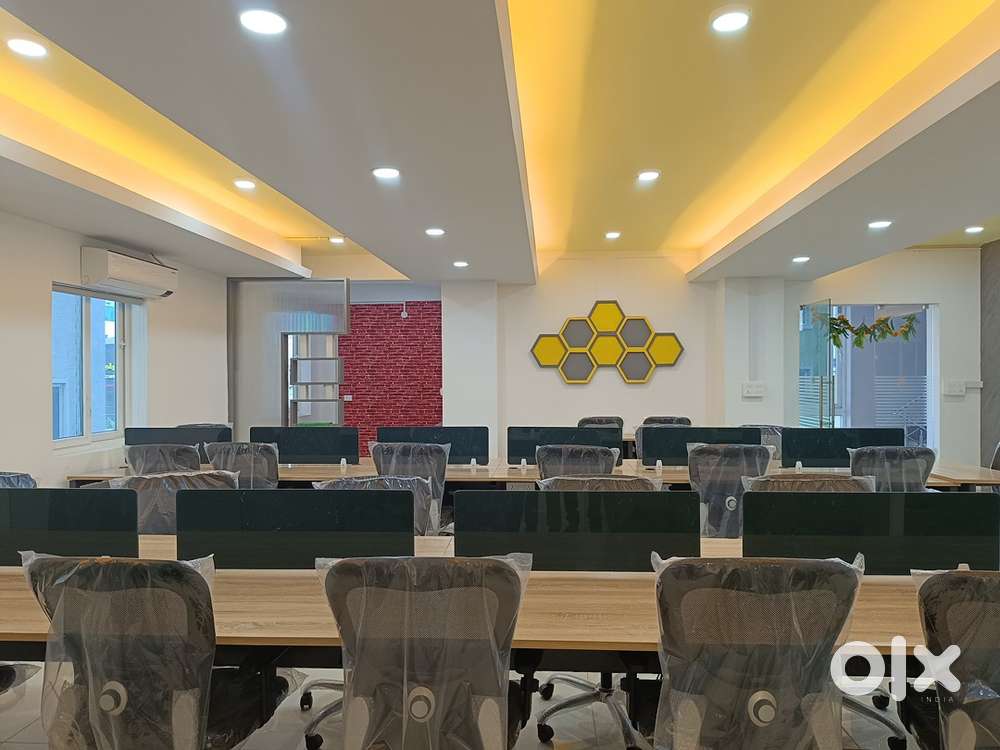 Area. Plug & play office space available in Madhapur
