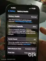 99%  Battery Health. Exilent Condition