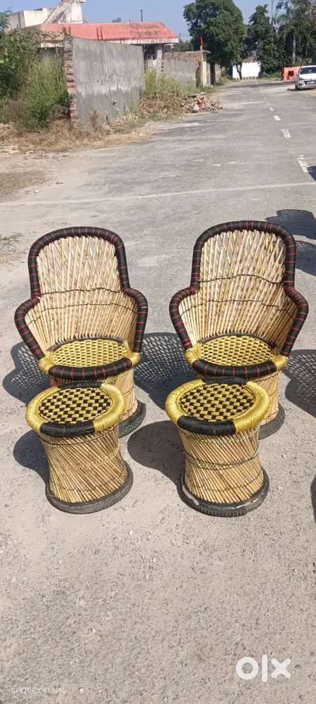 Bamboo Mudda furniture set mudda stool iron stool frame home decor