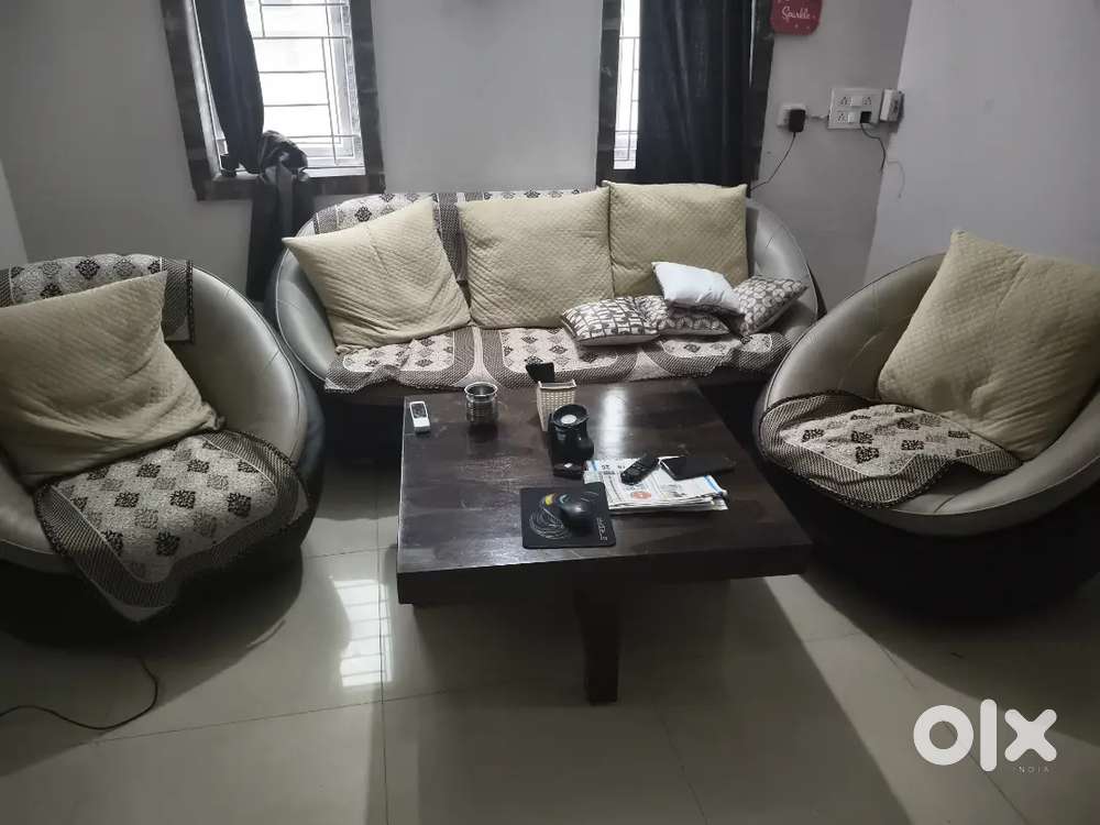 Sofa godrej interio 3+2 below 1 year used along with centre table