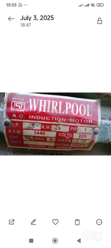 A very good atta chakki with heavy motor