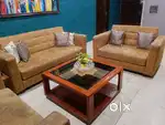 Sofa Set Base teak wood with Teak centre table