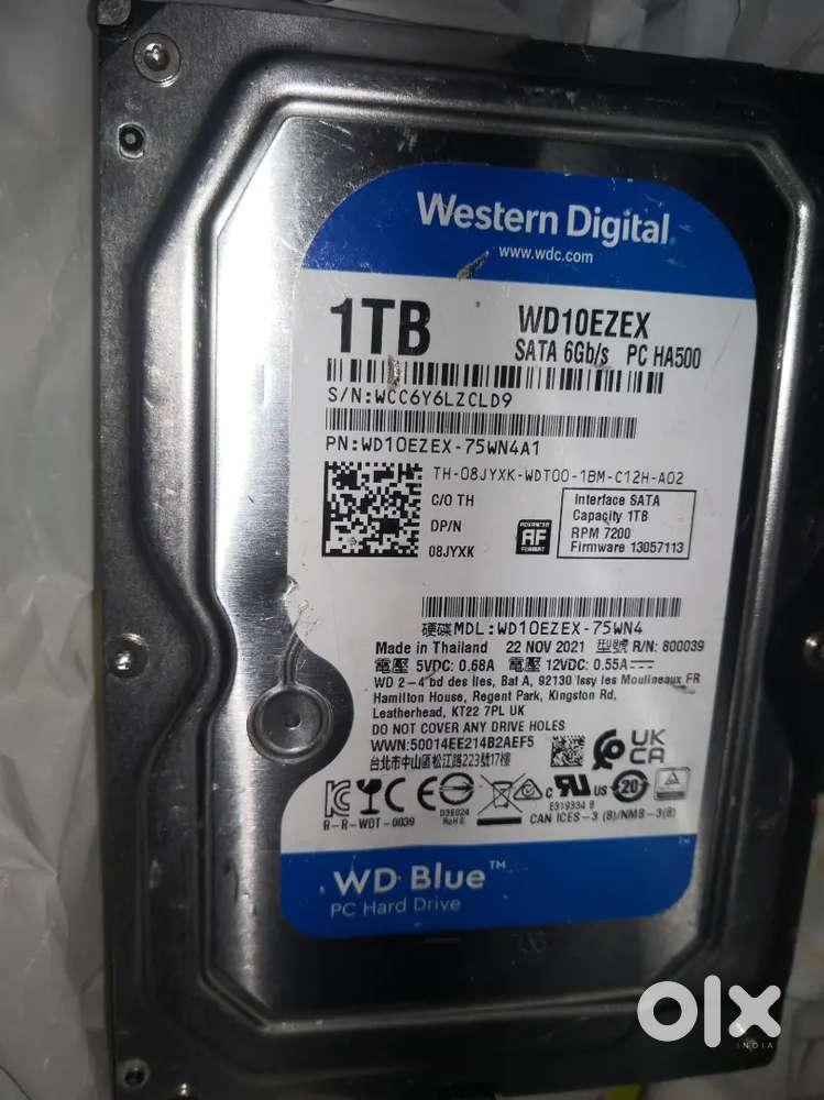 1 TB Hard Disk Perfect & Dell 20 inch LED monitor