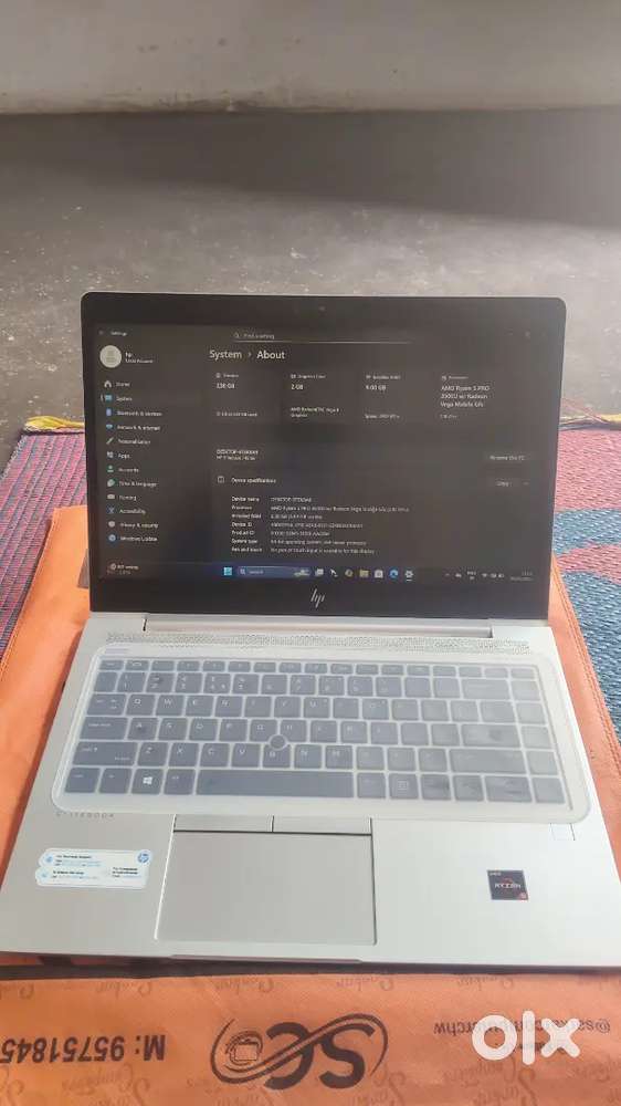 HP  amd Ryzen 5pro 3500u w/radeon vega mobail gfx (2.10 ghz)
