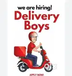 Dilivery boy with collaction.
