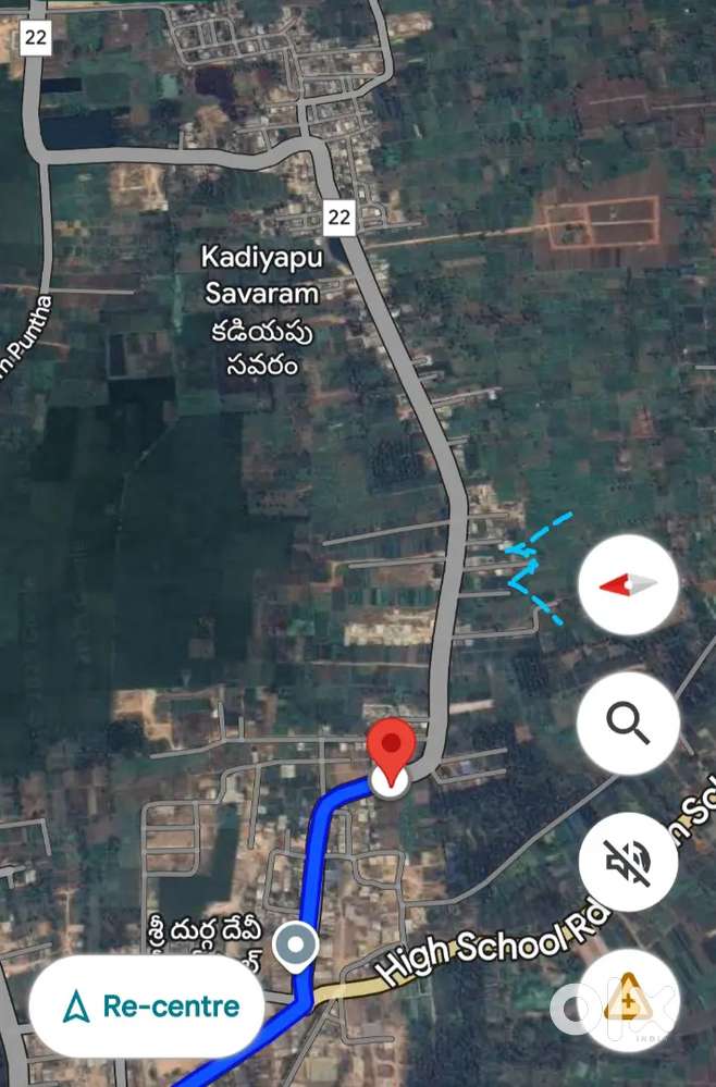 675000 /cent Kadiyam savaram entrance Ram Nagar  Square Bit