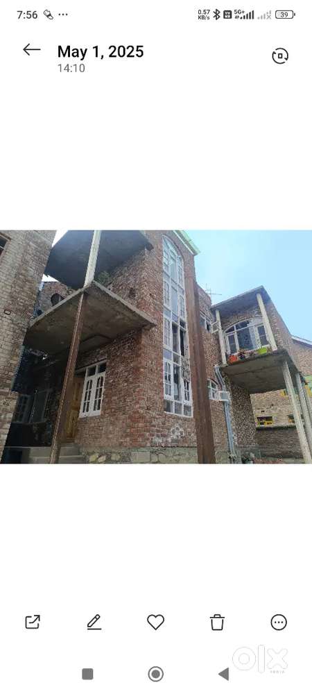 Mustafabad hmt 5 marla land 2 story house finance available jkbank