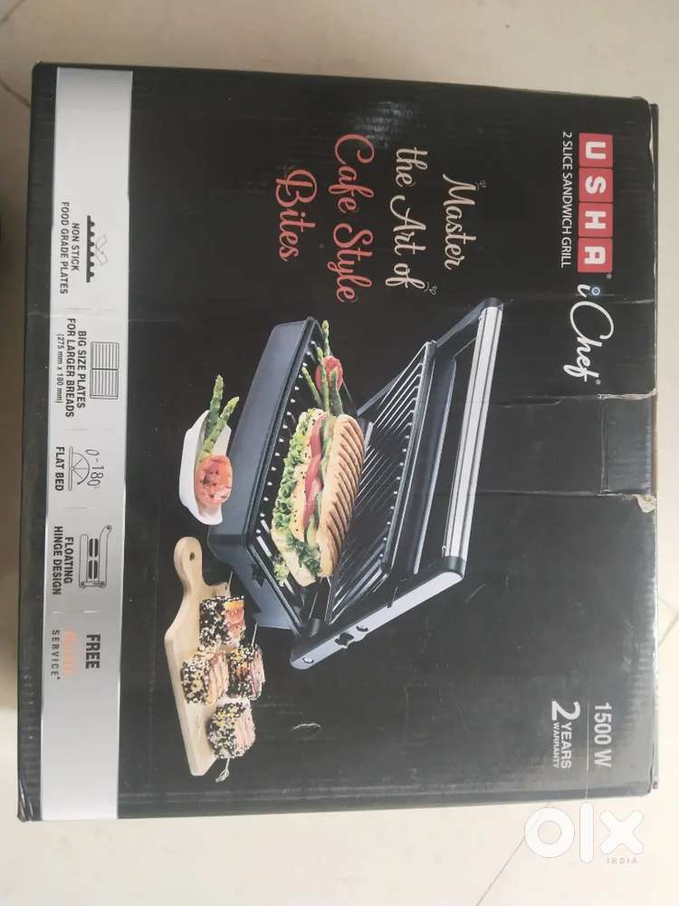 USHA 1500W - 2Slice Non stick Sandwich Grill - ( Two Years warranty)