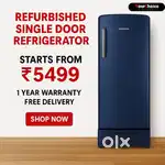 Refurbished single door refrigerator starting 5,499 with free delivery
