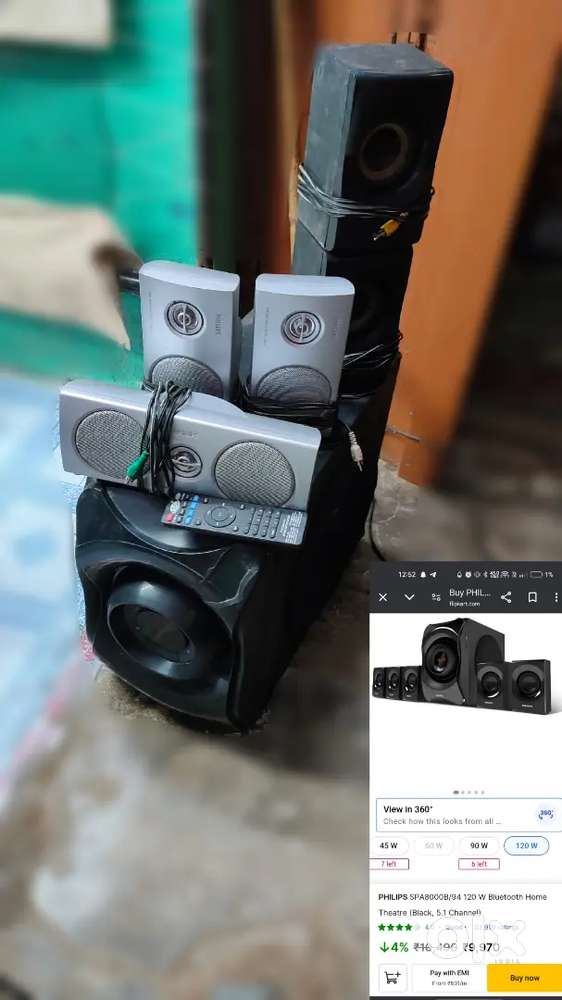 Philips home theater SPA8000B/SPA7000b multimedia speaker system