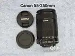 Used Canon EF-S 55-250mm f/4.0-5.6 IS Telephoto Zoom Lens.