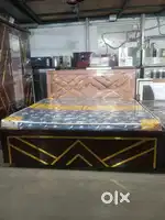 Wooden designer double bed just 14999