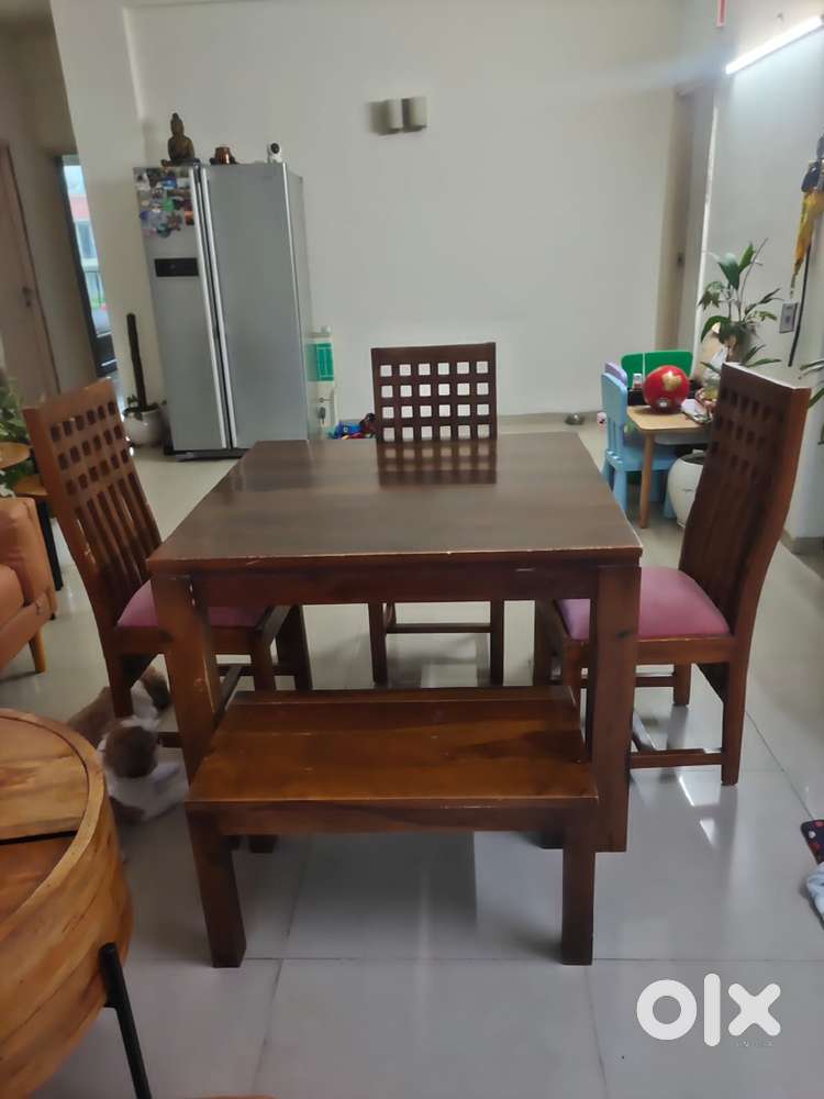 4 seater wooden dining table