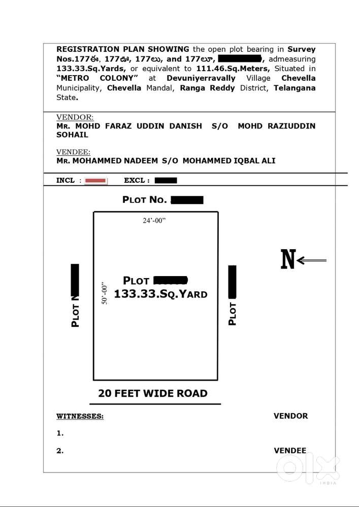 PLOT FOR SALE IN CHEVELLA