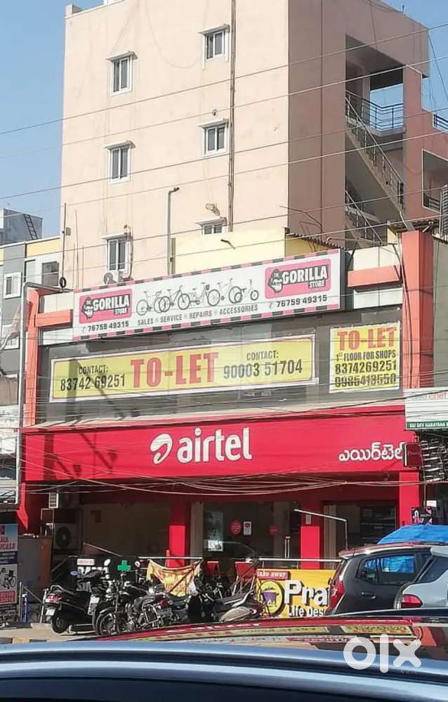 Shop for Rent 400sft 26k rent Kondapur Gachibowli Cellar Below Airtel