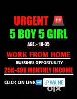 We're offering genuine wrk frm home Business Opportunity