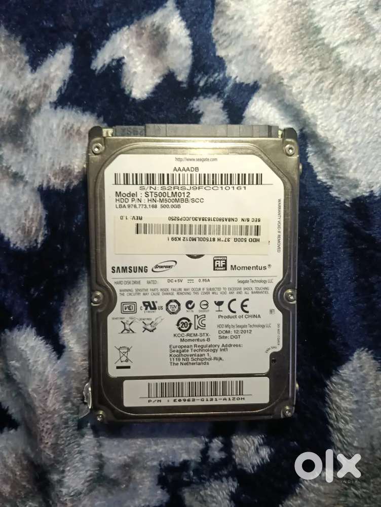 Samsung 500GB Laptop Hard Disk – 100% Working Condition
