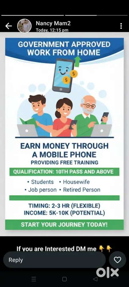 Work from home opportunity