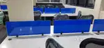 Used Office workstation. Floor mat. Glass partition