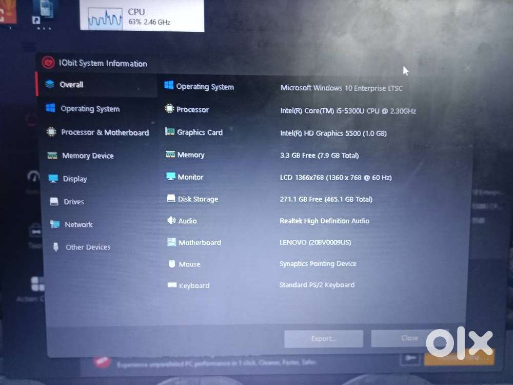 I5 5th generation 8GB RAM 500 GB hard disk 1 GB graphic card good