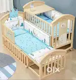 Pinewood Baby Bed Crib 15 in 1 Rocking Cot