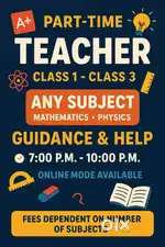 I can teach subjects from class 1 to class 3