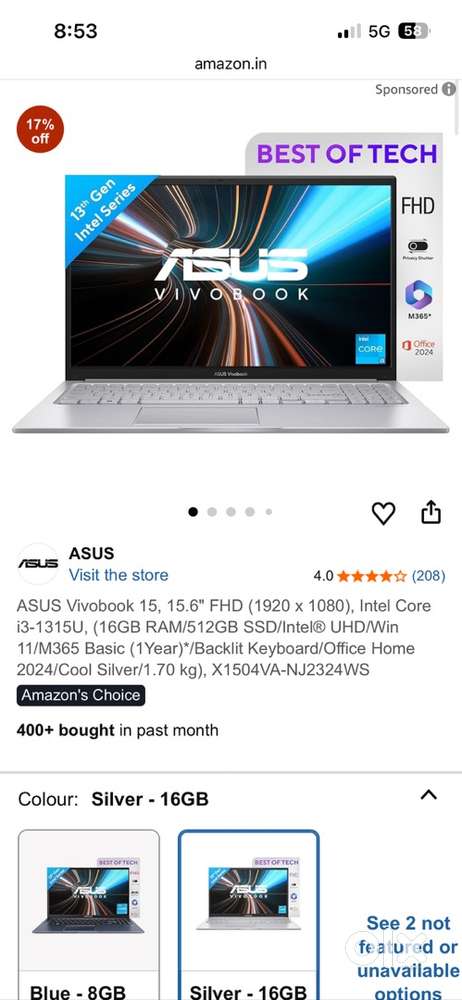 New laptop on urgent sell only 2 months old