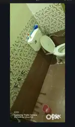 One room with seprate bathroom fan bed almirah