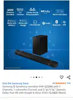 Samsung sound bar Q700b dolby atmos
