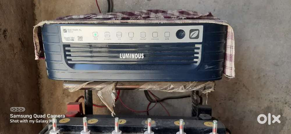 Luminous Eco Watt XL 1650 Inverter 12V 2 month Old with 200ah battery