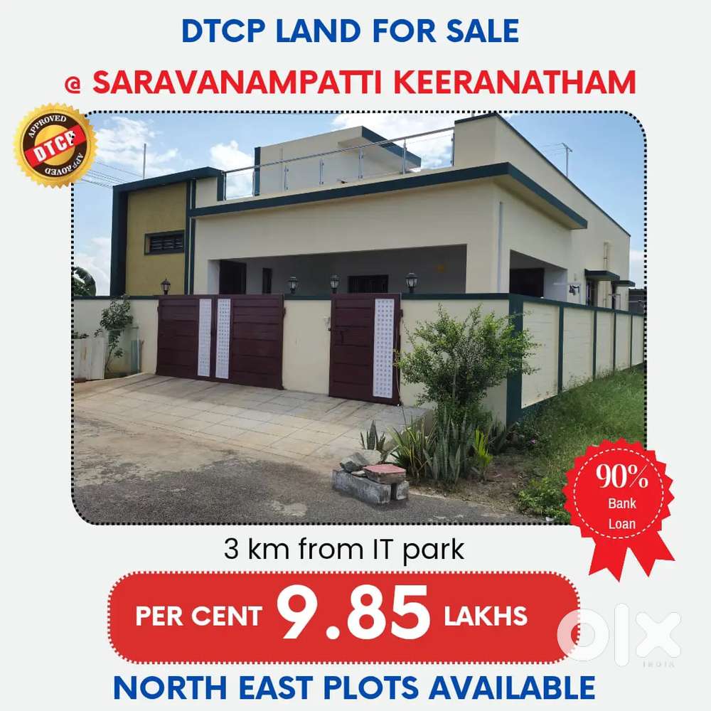 New DTCP plots for sale at saravanampatti keeranatham