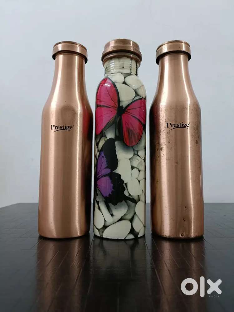 3 Prestige Copper Water Bottles - Fixed price- Rs.800