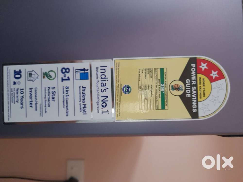 Unused 2024 model double door Haier refrigerator 237 l with stand