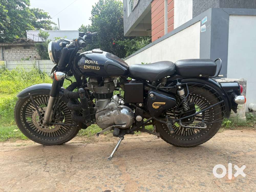 Royal Enfield with alloy wheels