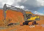 Volvo 210 excavator and breaker