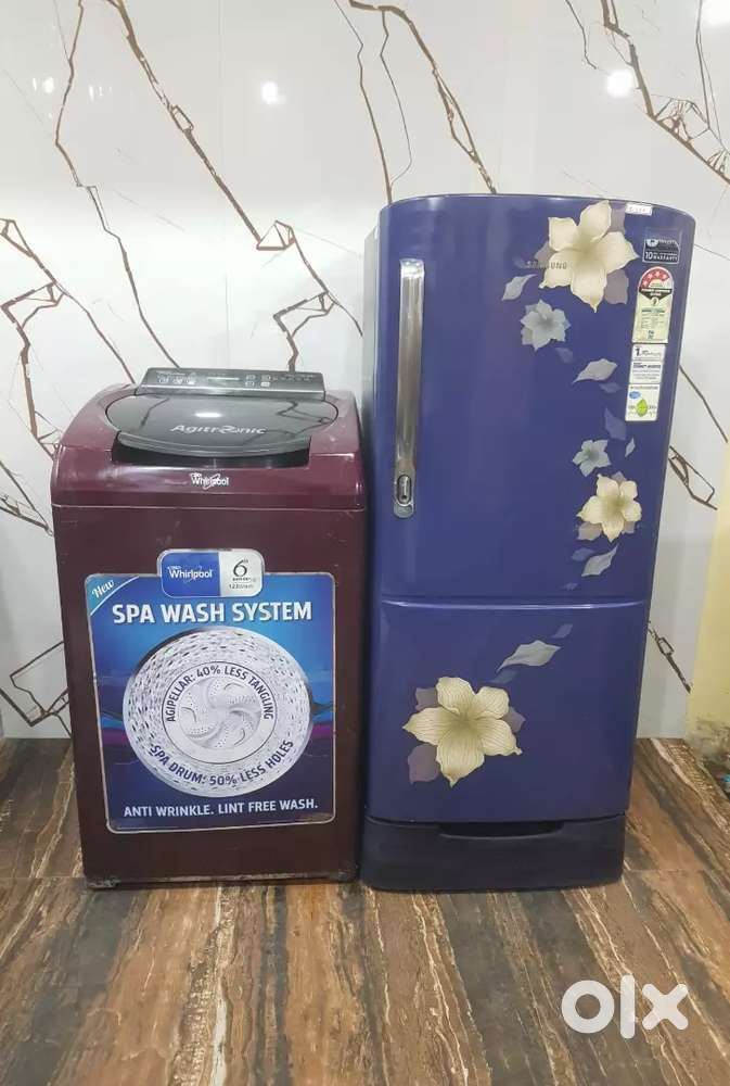 Samsung digital inverter single door refrigerator and washing machine