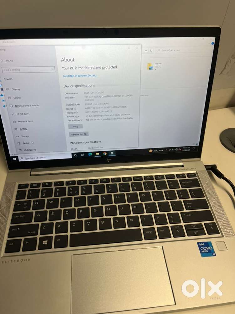 HP Elitebook 830 G8 i7 11G 16G RAM 256NVME