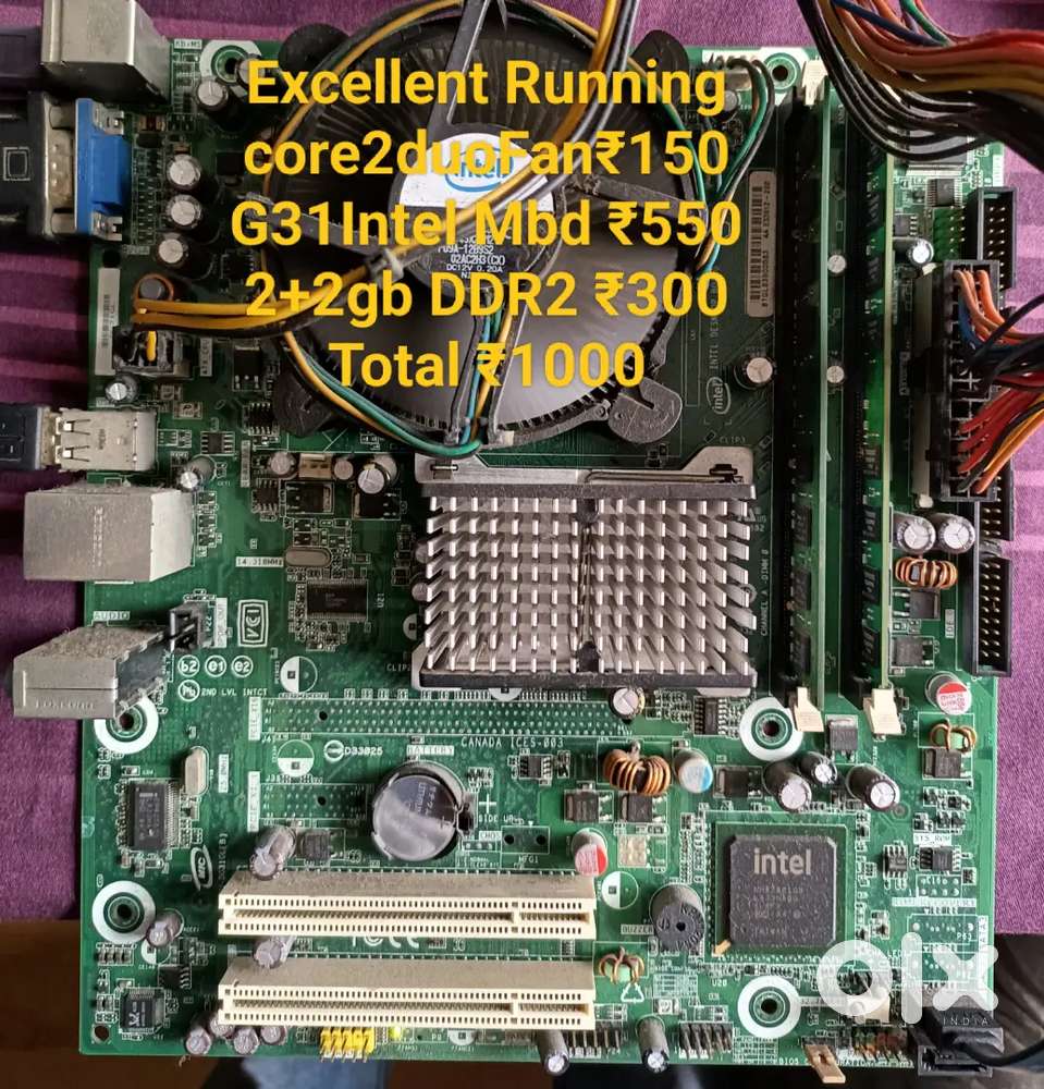 Computer Motherboard Setup in Running condition