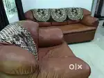 Original chocolate brown rexin leatherete sofa