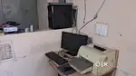 Desk top with printer scanner