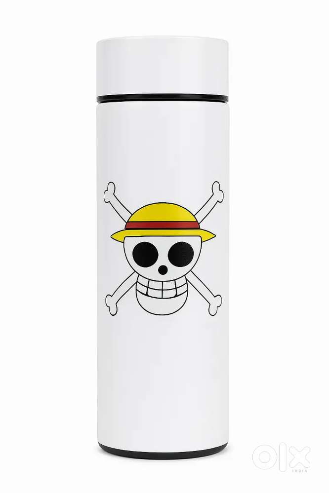 LED temperature bottle With One piece Jolly Roger