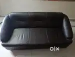6 Seater Imported Malaysian Leather Sofa Brown Colour 8 month old