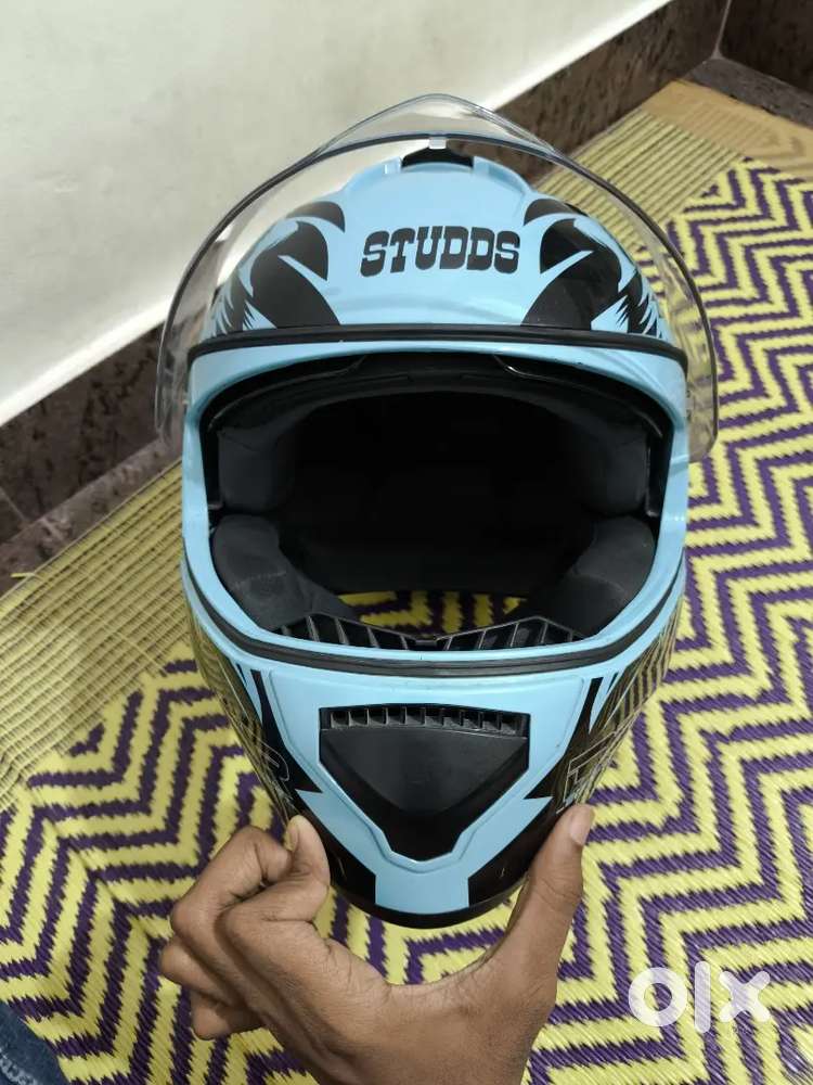 Studds Drifter D2 Decor Blue with Spoiler Helmet