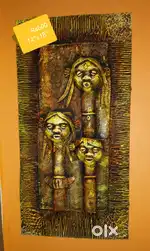 Paintings, murals. Nameplates, wood craft