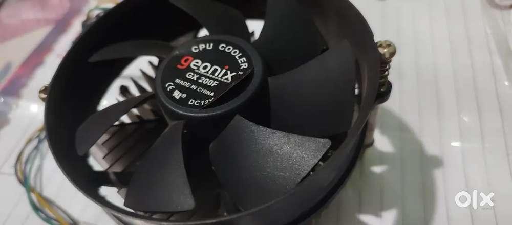 Dual core processor with 2gb ram stick motherboard and geonix fan