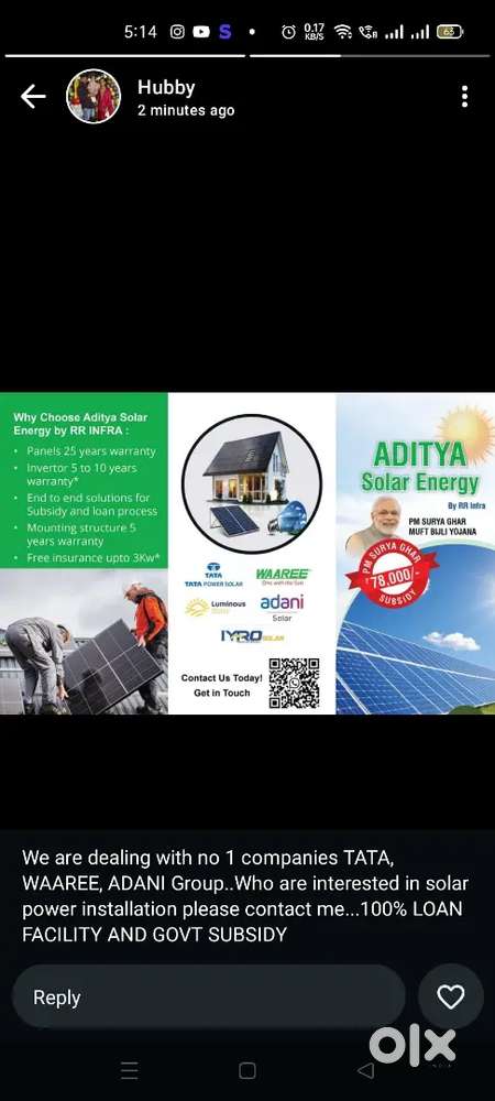 Wanted sales and marketing person for solar power energy