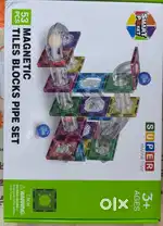 53-Piece Magnetic Tiles Blocks Pipe Set – Build, Learn, and Play!