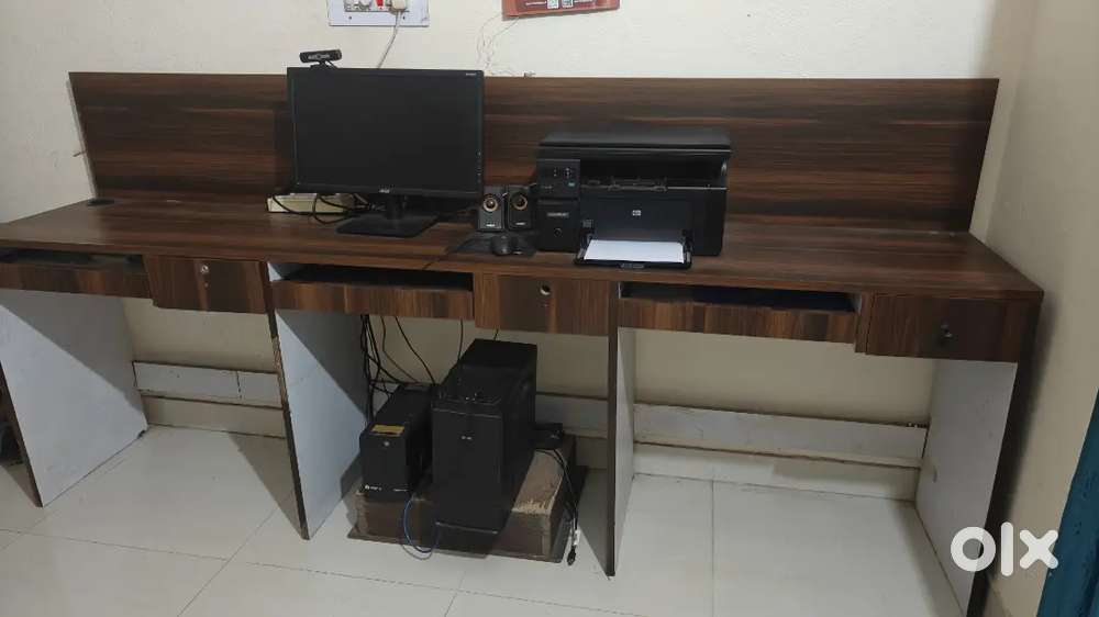 Office/work/Cafe Table build for 3pcs with Draw, keyboard holder