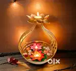 Metal diwali decorative and prayer Taj stand urli set and many more