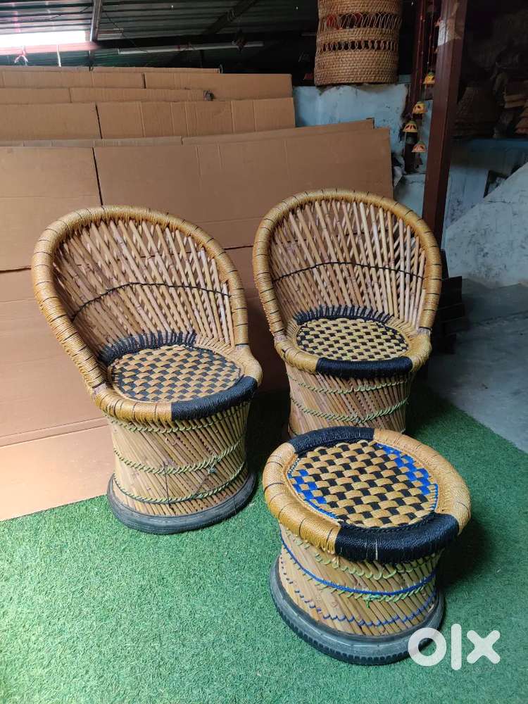 Bamboo furniture set for living room  lamp cane basket shoe rack